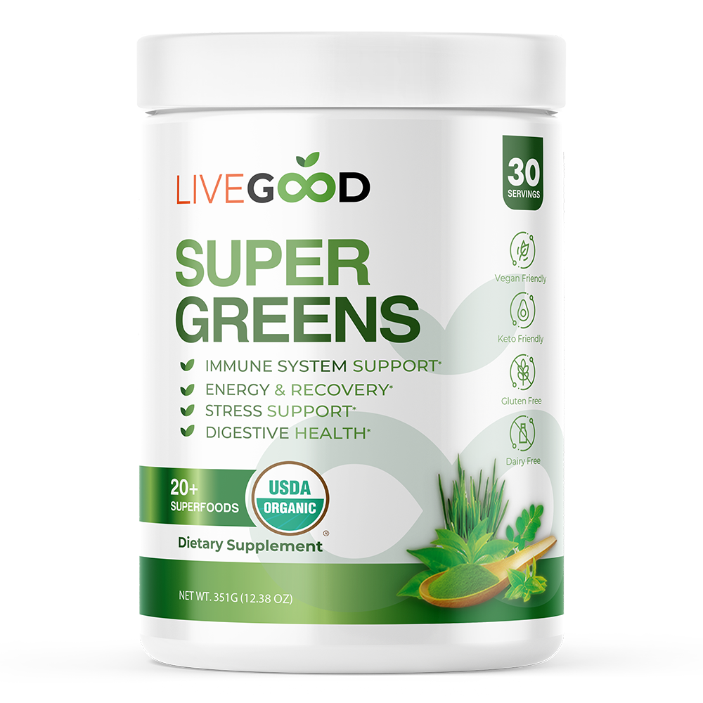 Super Greens powder tub